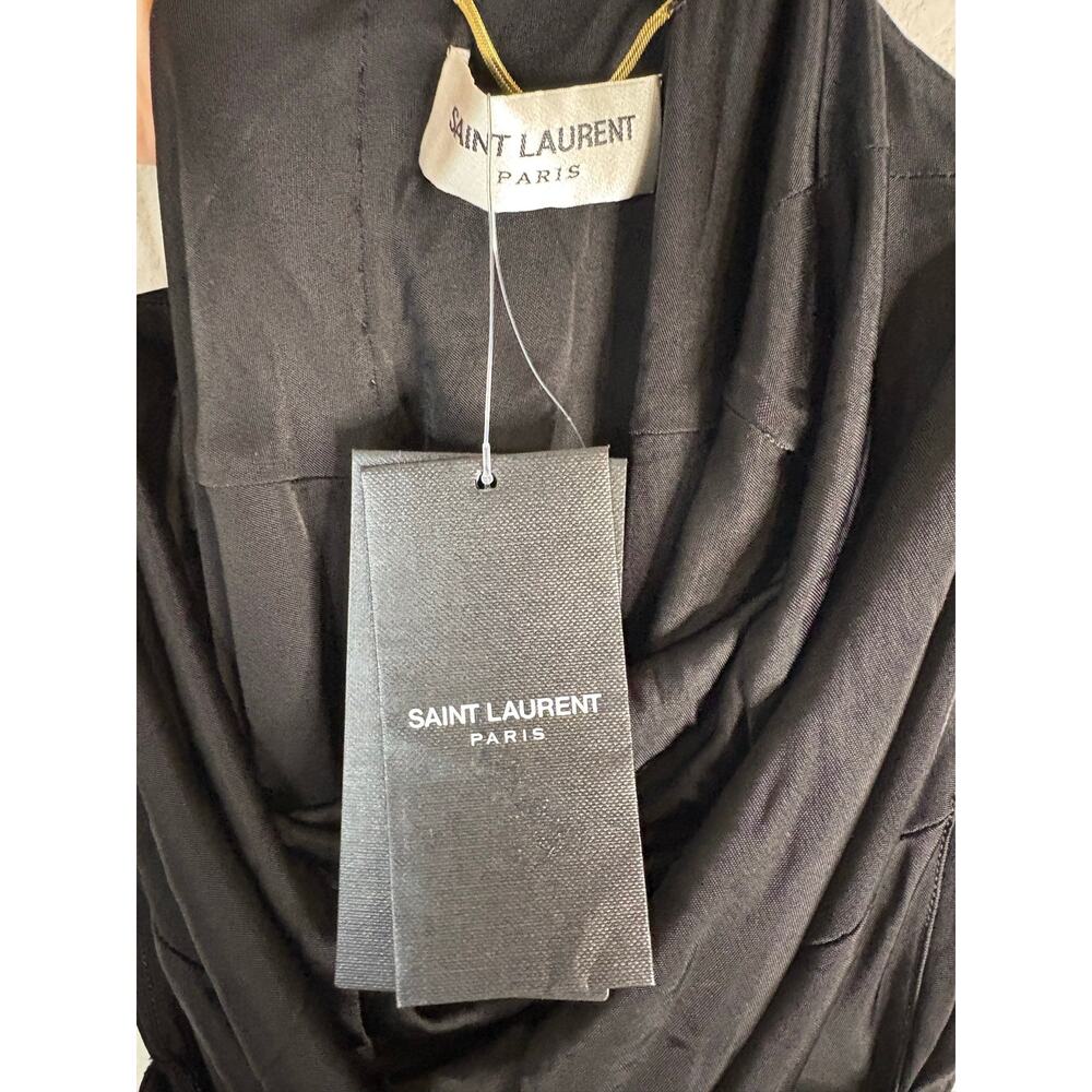Saint Laurent Hooded Dress Halter Maxi Evening Formal Statement Party Runway Sz0 - Picture 9 of 12